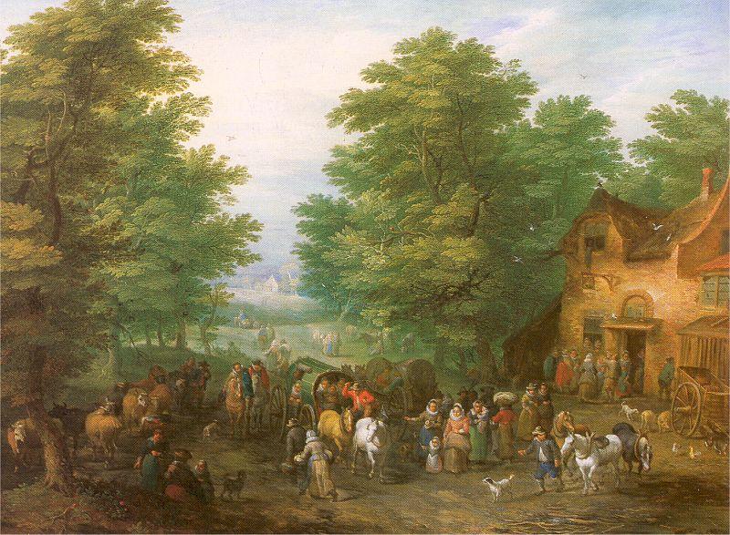 Michau, Theobald The Stop at the Country Inn Sweden oil painting art